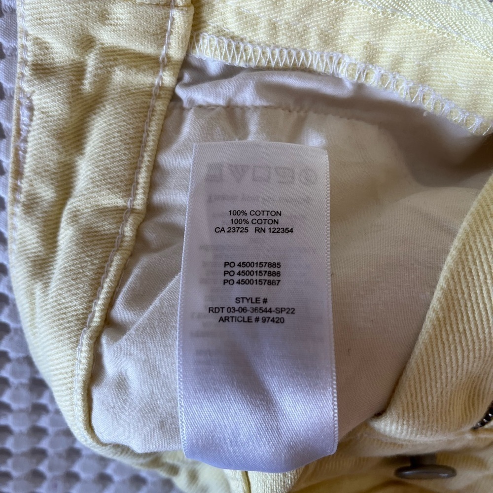 NWOT - TNA - Greenwich 7” Shorts - Yellow - 00 - Picture 9 of 9